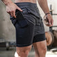 black sports shorts