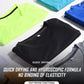 Display of quick-drying, hygroscopic sportswear in various colors, designed for fast drying and high elasticity, ideal for physical fitness activities.