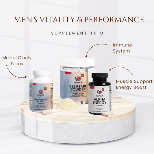 Men's Vitality & Performance Supplement Trio - Sumar Fitness