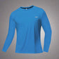 This quick-dry, breathable long-sleeve sports shirt in sky blue is perfect for any high-intensity workout. It provides superior comfort and flexibility during gym sessions or outdoor runs!