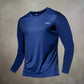 This lightweight long-sleeve sports shirt features quick-drying, breathable fabric designed to keep you cool and comfortable during workouts, ensuring optimal performance outdoors.