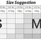 The size suggestion chart indicates sizes based on height and weight. It suggests small (S) for individuals around 88 to 105 lbs, medium (M) for 105 to 121 lbs, and large (L) for 121 to 148 lbs.